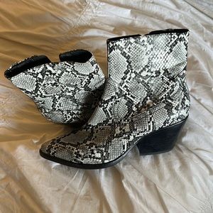 Jeffrey Campbell Snakeskin Ankle Boots